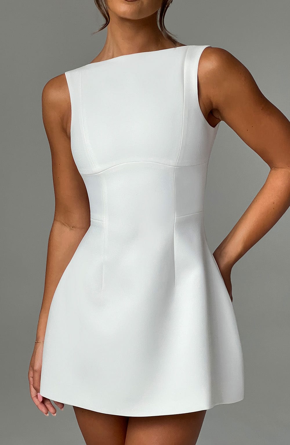 Ophelia Mini Dress – Ivory | Strapless Backless Bubble-Hem Mini Dress | Bachelorette, Bridal Shower & Going-Out