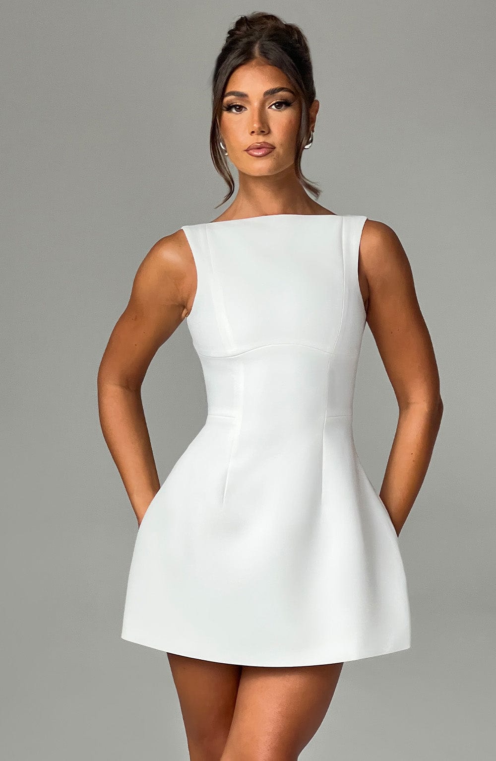 Ophelia Mini Dress – Ivory | Strapless Backless Bubble-Hem Mini Dress | Bachelorette, Bridal Shower & Going-Out