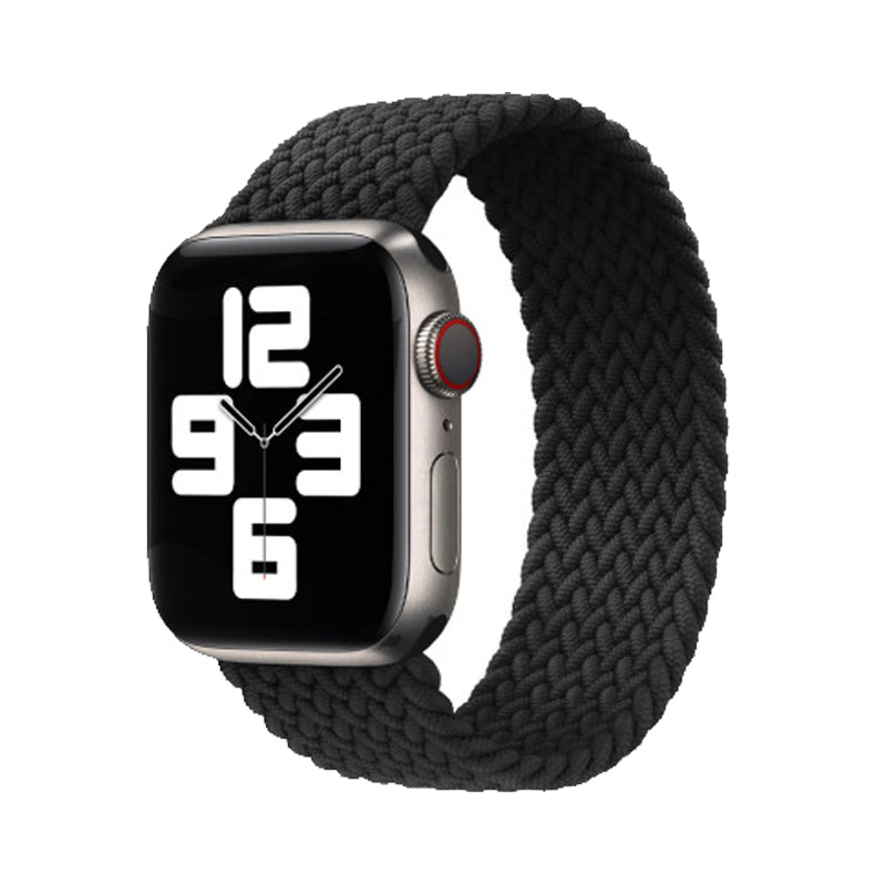 RECOVR Braided Stretch Apple Watch Band Black II | Flexibility & All-Day Comfort
