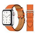 RECOVR Apple Watch Leather Strap Orange | Comfort & Style for Daily Wear