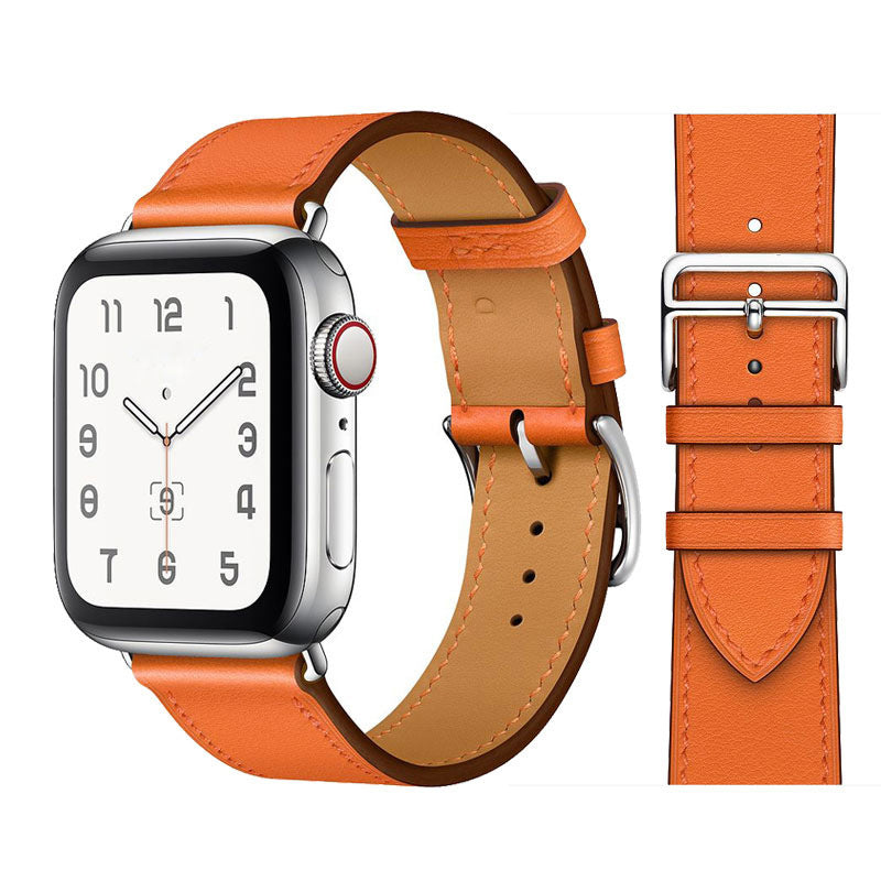 RECOVR Apple Watch Leather Strap Orange | Comfort & Style for Daily Wear