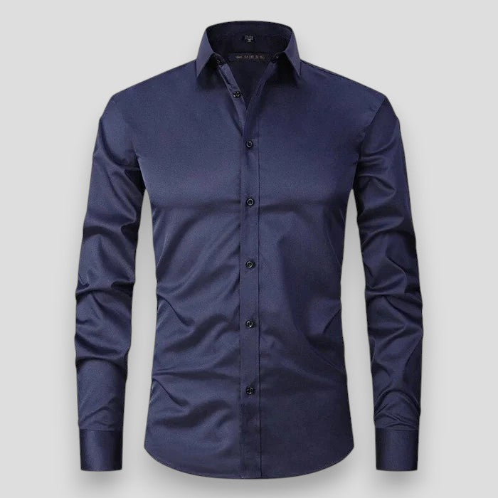 Men's Slim Fit Long Sleeve Stretch Shirt