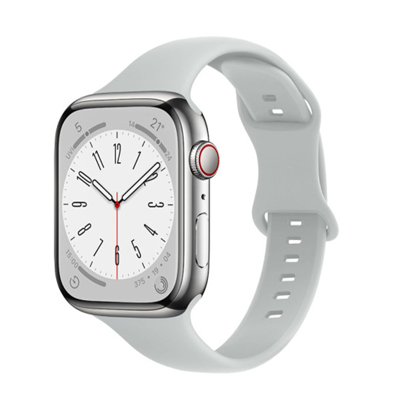 RECOVR Apple Watch Slim Strap Band | Lightweight Silicone Sport Band — Gray