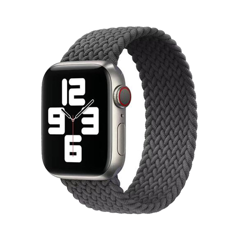 RECOVR Braided Stretch Apple Watch Band Black | All-Day Comfort & Flexibility