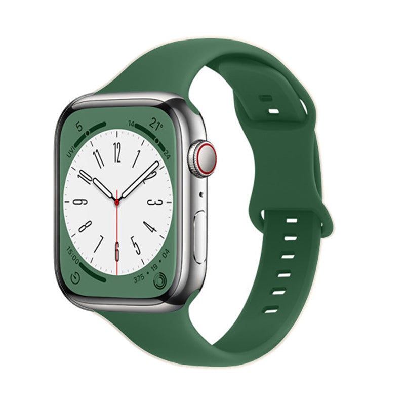 RECOVR Apple Watch Slim Strap Band | Lightweight Silicone Sport Band — Green