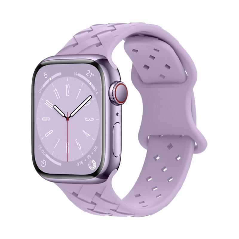 RECOVR Braided Silicon Apple Watch Band - Purple | Breathable & Comfortable for Active Use