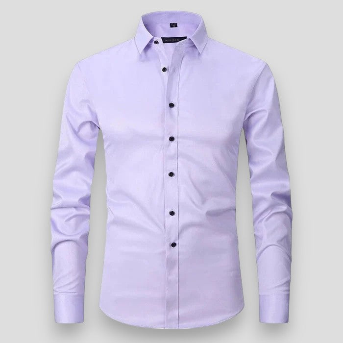 Men's Slim Fit Long Sleeve Stretch Shirt