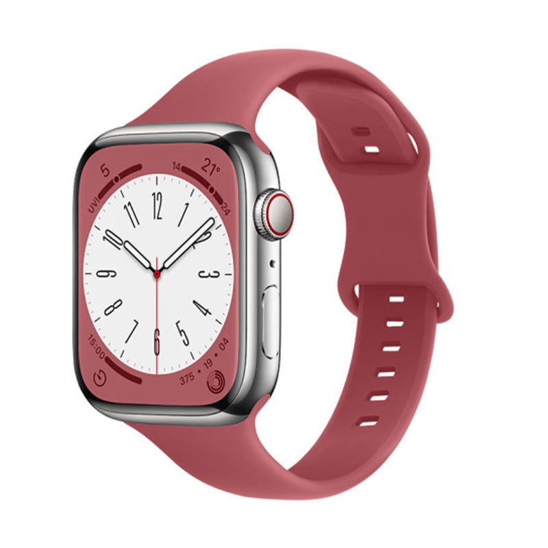 RECOVR Apple Watch Slim Strap Band | Lightweight Silicone Sport Band — Red