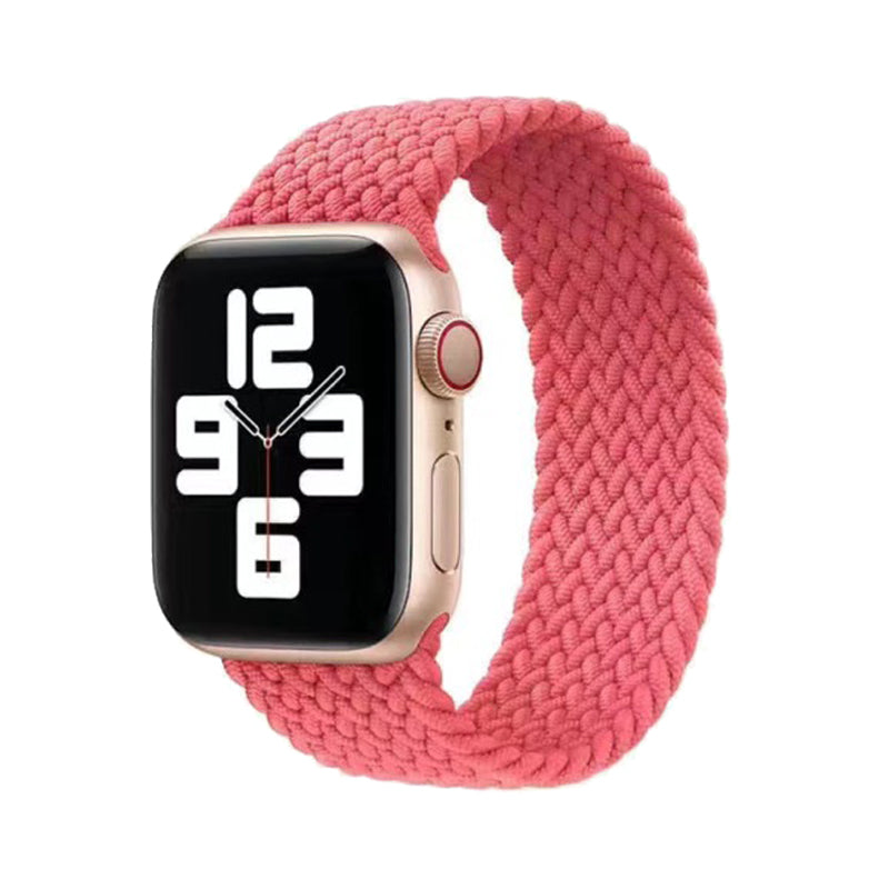 RECOVR Braided Stretch Apple Watch Band - Pink | Comfort & Flexibility