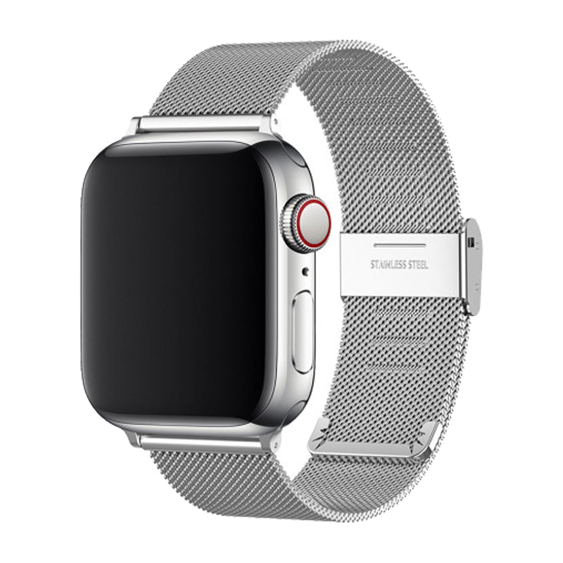 RECOVR Milanese Loop Apple Watch Band Silver | Elegant Style & All-Day Comfort