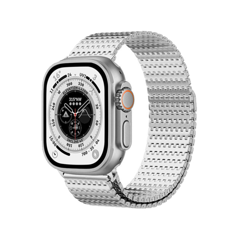 RECOVR Carbon Milanese Silver Watch Band Silver | Flexible Fit & All-Day Comfort