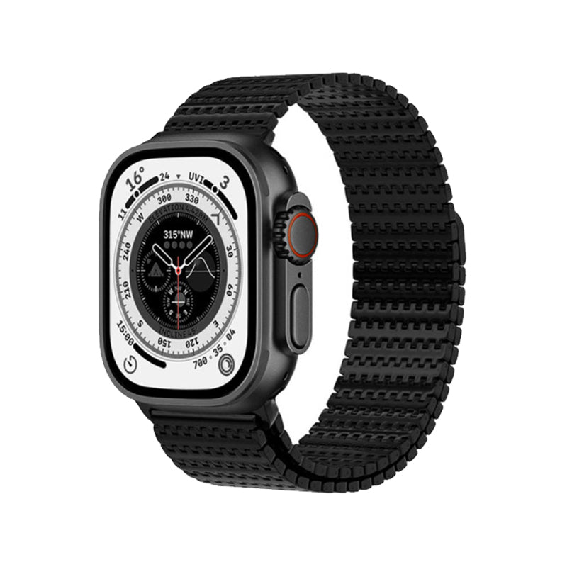 RECOVR Carbon Milanese Apple Watch Band Black | All-Day Comfort & Flexible Fit