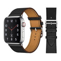 RECOVR Leather Apple Watch Band Black | Classic Style & Daily Comfort