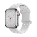 RECOVR Braided Silicone Apple Watch Band White | Breathable & Lightweight for Active Use
